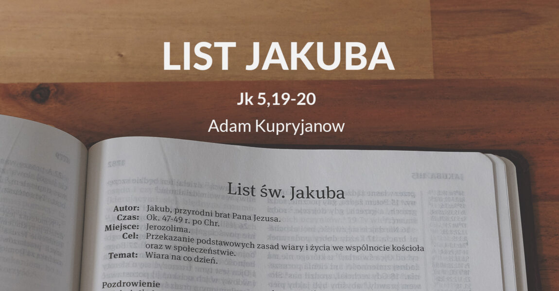 Wykład Listu Jakuba – Jk 5,19-20